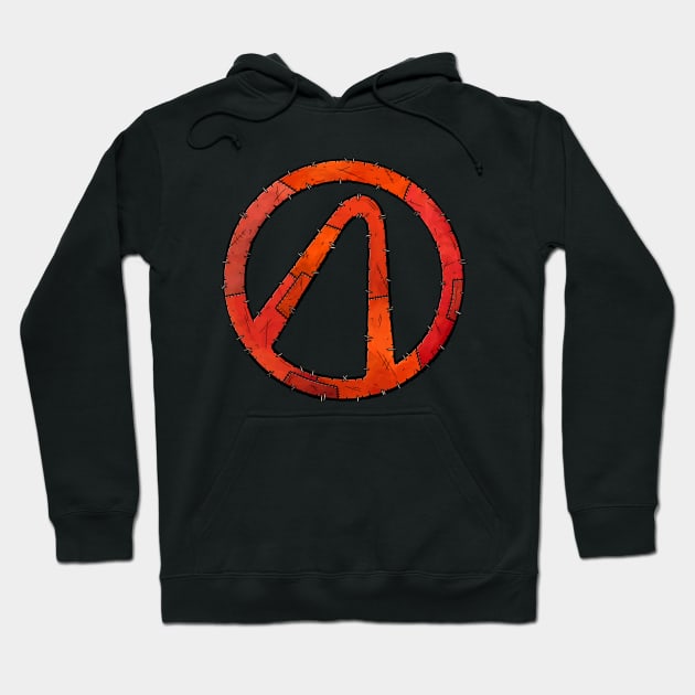 Vault Symbol Stitched Red - Borderlands Hoodie by Doomgriever